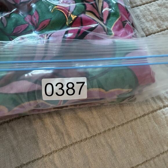 100% Linen Palazzo Pant Sz MED 30x28 Tropical Floral Vibrant Flowy Art To Wear - Picture 13 of 13